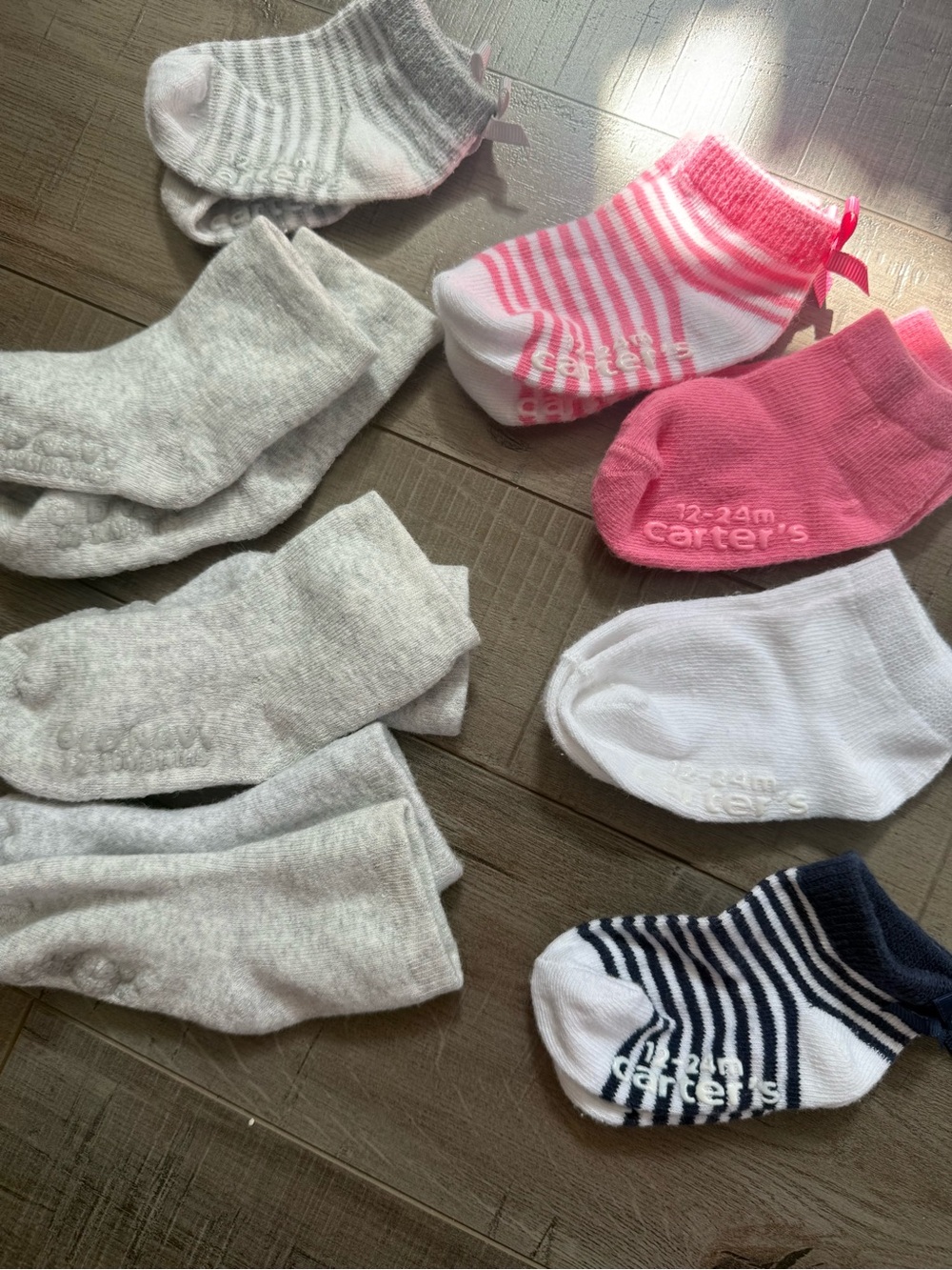 Carter's Baby Sock Set in Pink, White, Gray, Navy NWOT